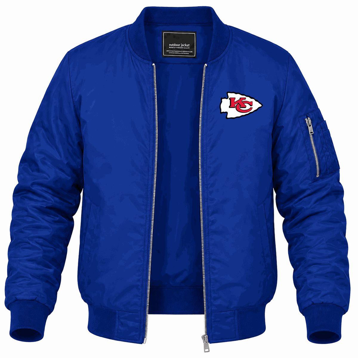 Men's Kansas City Chiefs Lightweight Bomber Jacket - Blue