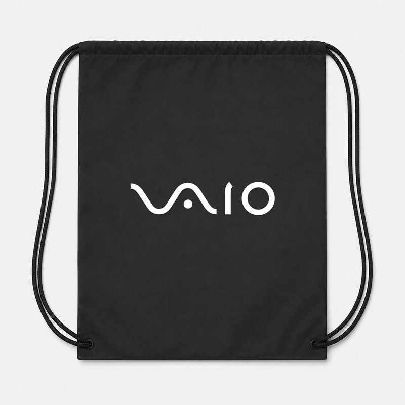 Sony Vaio Curvy White Drawstring Bag - Black