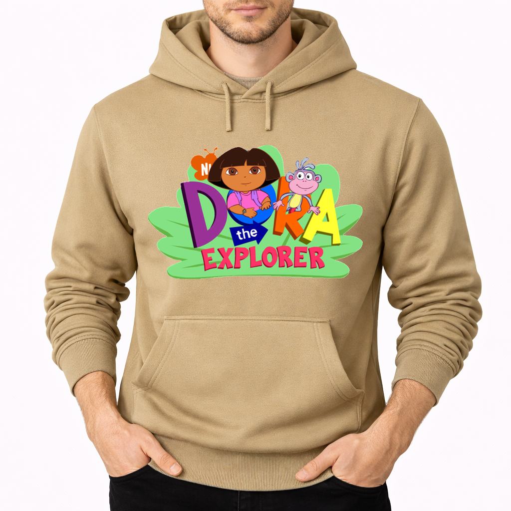 Men's Dora the Explorer Pullover Hoodie - Tan
