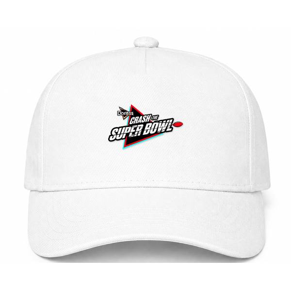 Crash the Super Bowl Logo White Dad Baseball Cap Hat