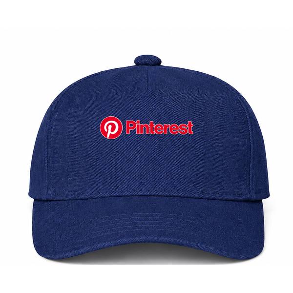 Pinterest Logo Navy Dad Baseball Cap Hat