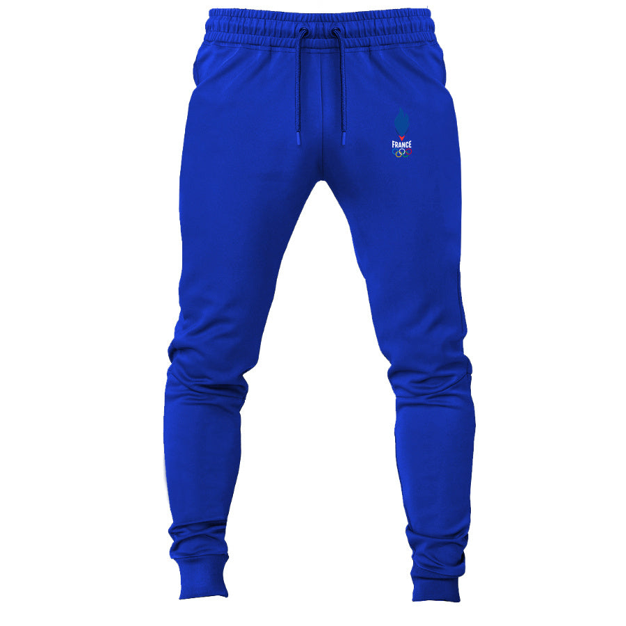 France 2024 White joggers sweatpants - Royal Blue