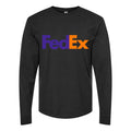 Men's FedEx-Logo Long sleeves Cotton Blend T-Shirt - Black