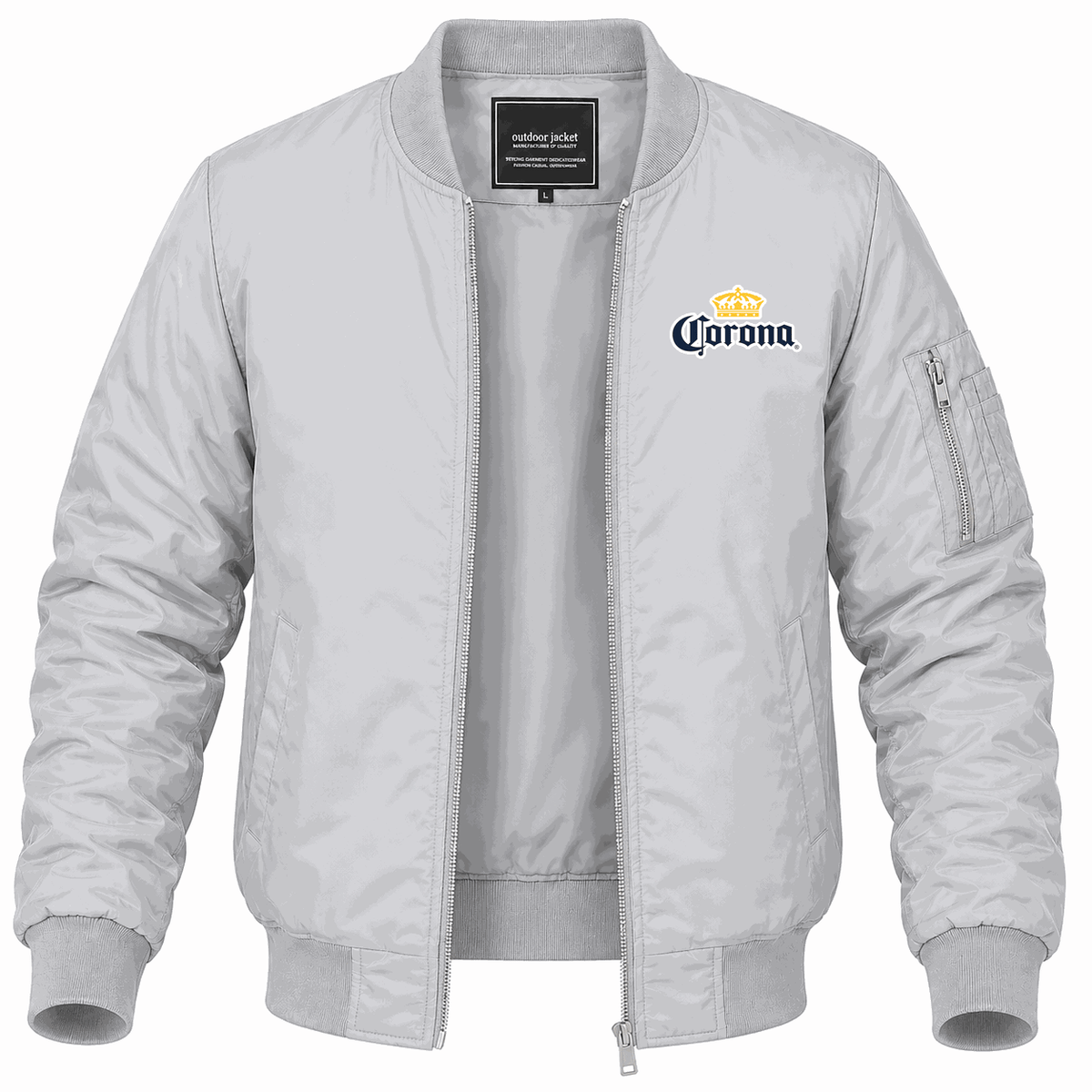 Men's Corona Lightweight Bomber Jacket - Gray