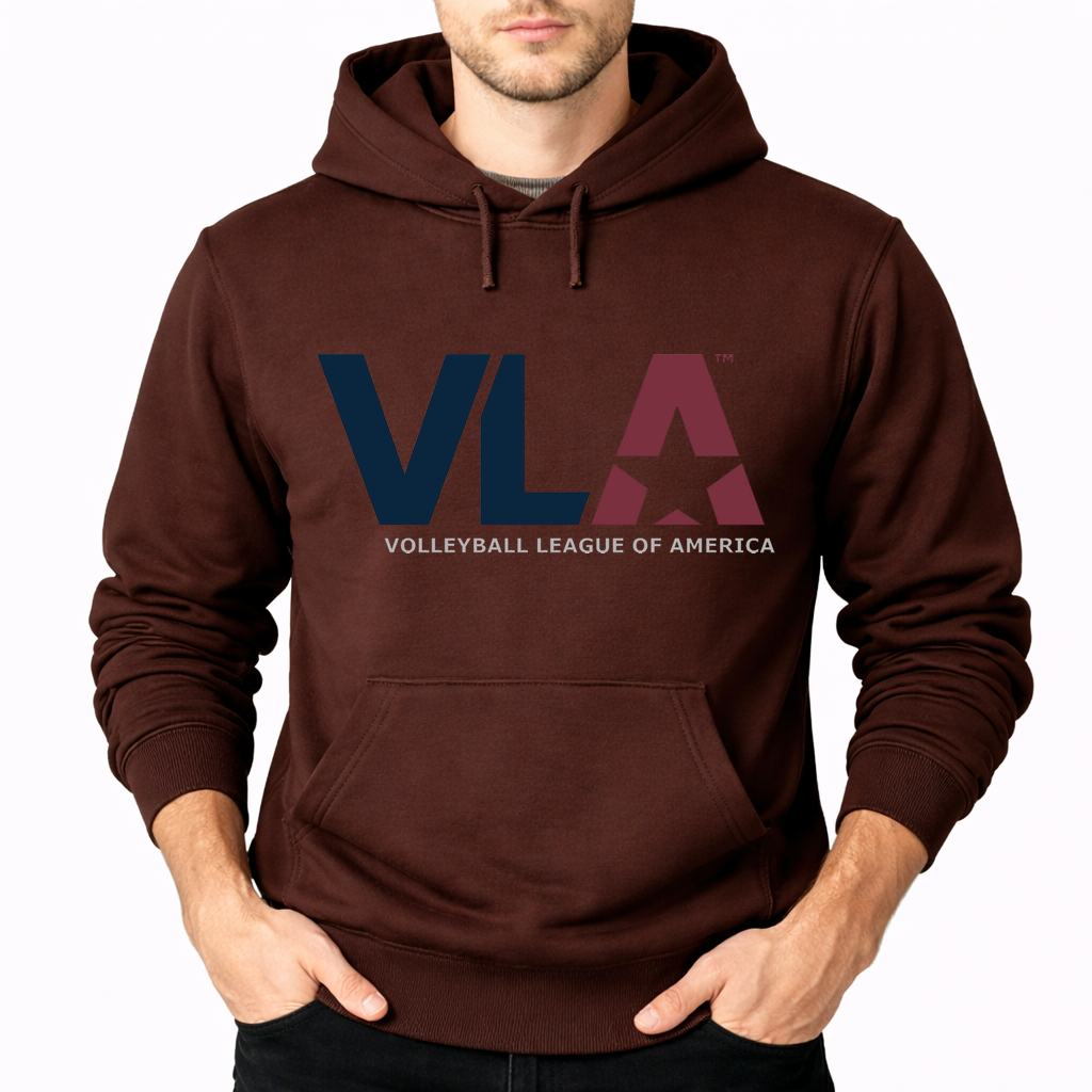Men's American-Volleyball-League Pullover Hoodie - Brown