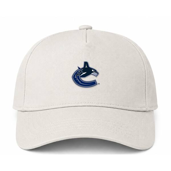 Vancouver Canucks NHL Logo Beige Dad Baseball Cap Hat