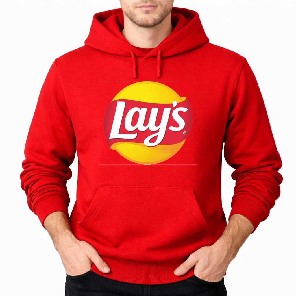 Men's Lays Food Pullover Hoodie - Red