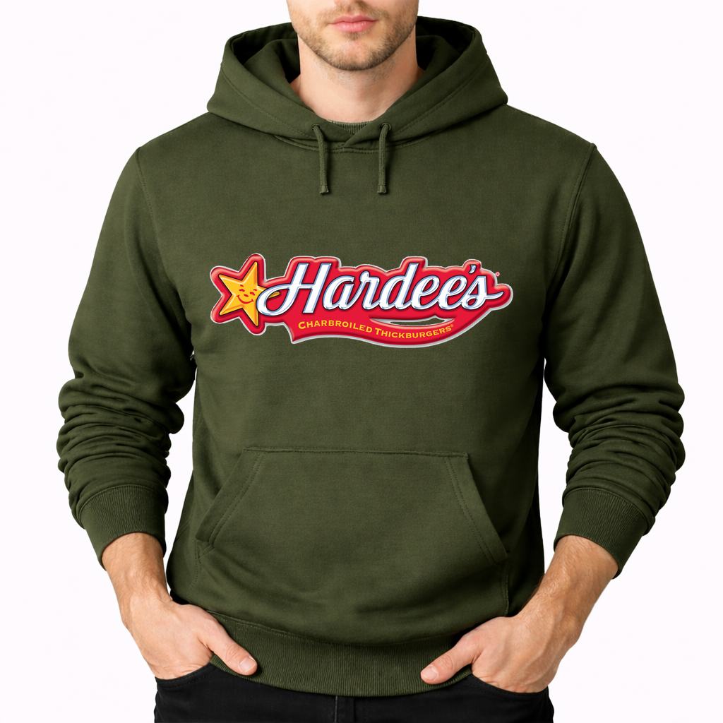 Men's Hardee's Pullover Hoodie - Army Green