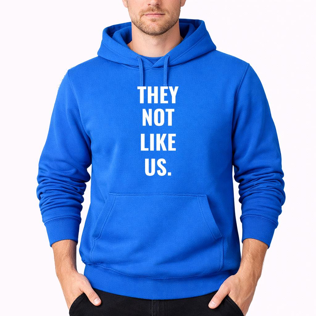 Men's They Not Like Us Pullover Hoodie - Azure