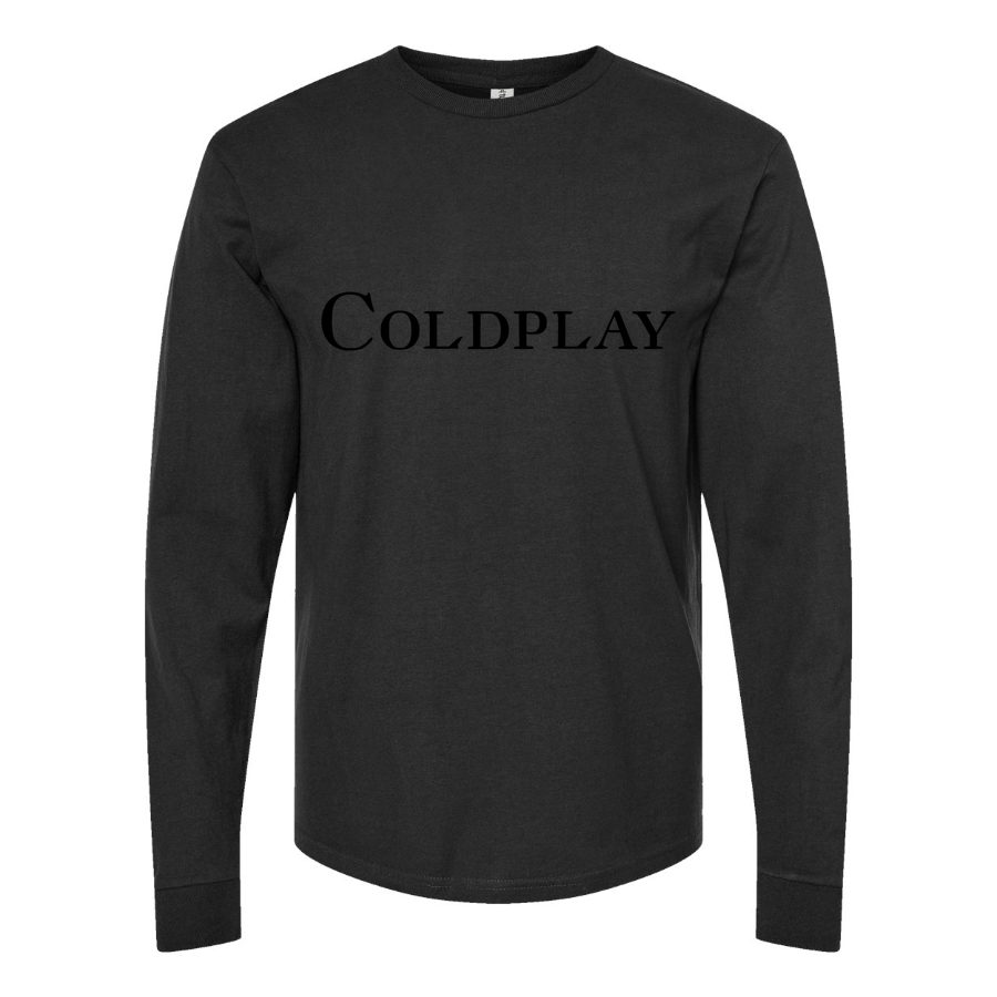 Men's Coldplay-Logo-768x432 Long sleeves Cotton Blend T-Shirt - Black