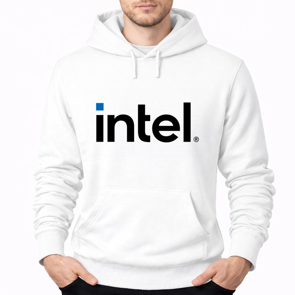 Men's Intel Pullover Hoodie - White
