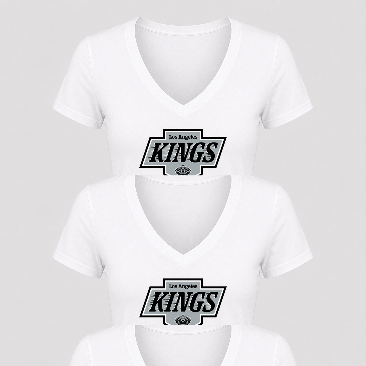 Women's Los Angeles Kings V Neck T-Shirt in white