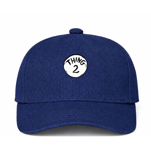 Dr. Seuss Thing 2 Logo Navy Dad Baseball Cap Hat