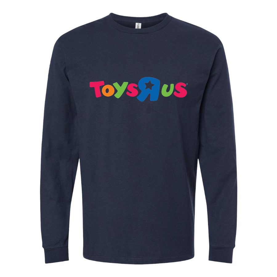 Men's Toys-R-Us-logo-1536x807 Long sleeves Cotton Blend T-Shirt - Navy