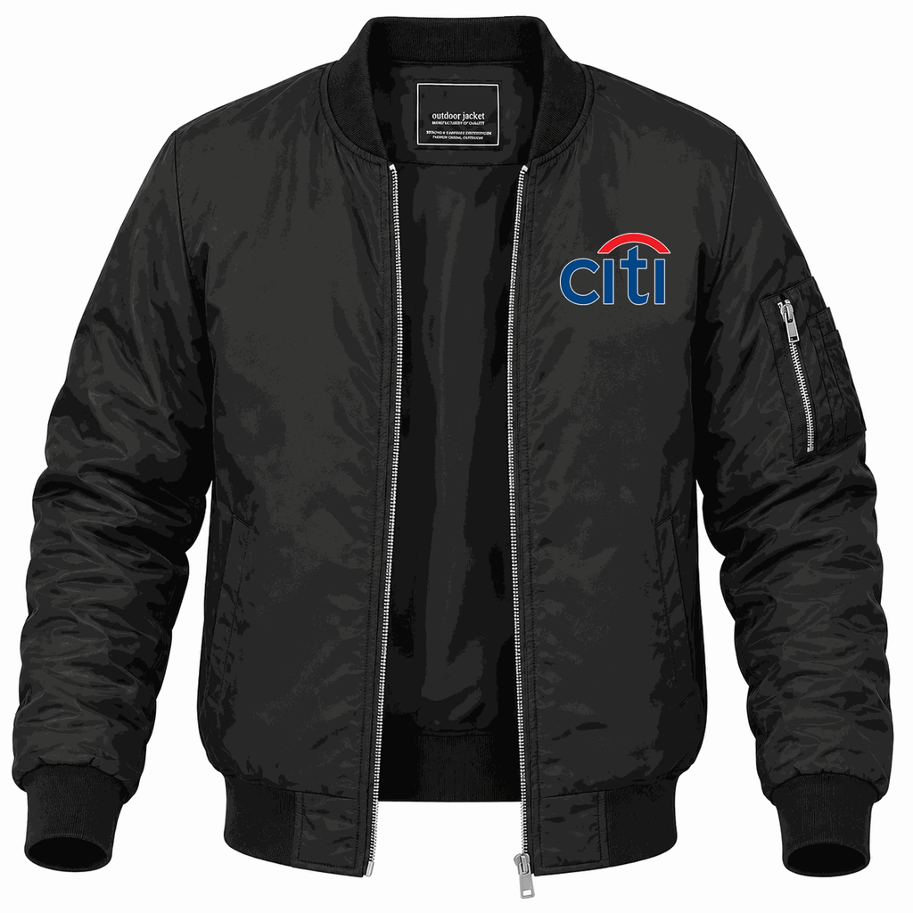 Men's Citi Bank Lightweight Bomber Jacket - Black