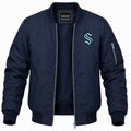 Men's Seattle Kraken Lightweight Bomber Jacket - Navy