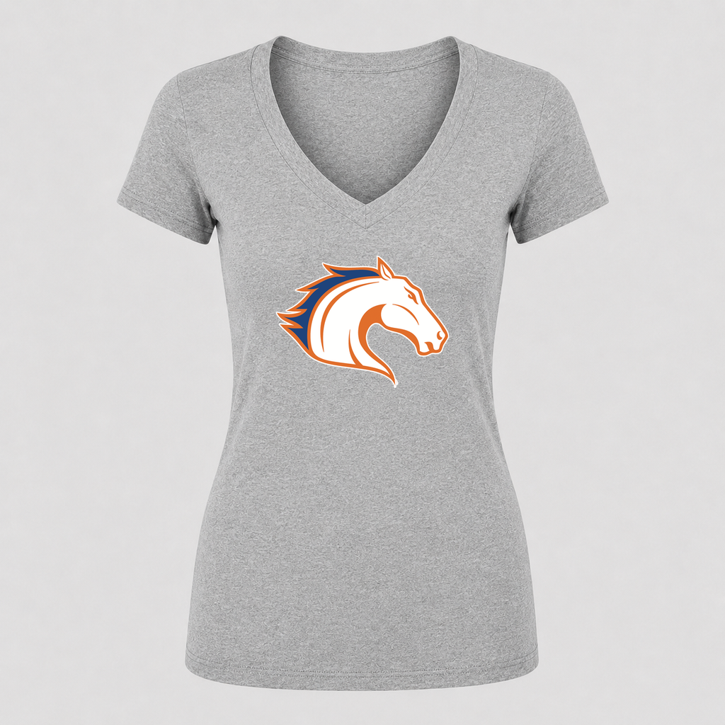 Women's Texas Arlington Mavericks V Neck T-Shirt in gray