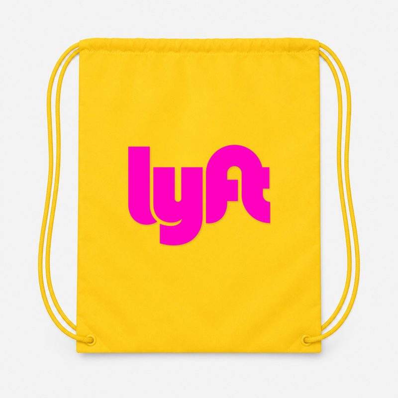 Lyft Pink Drawstring Bag - Yellow