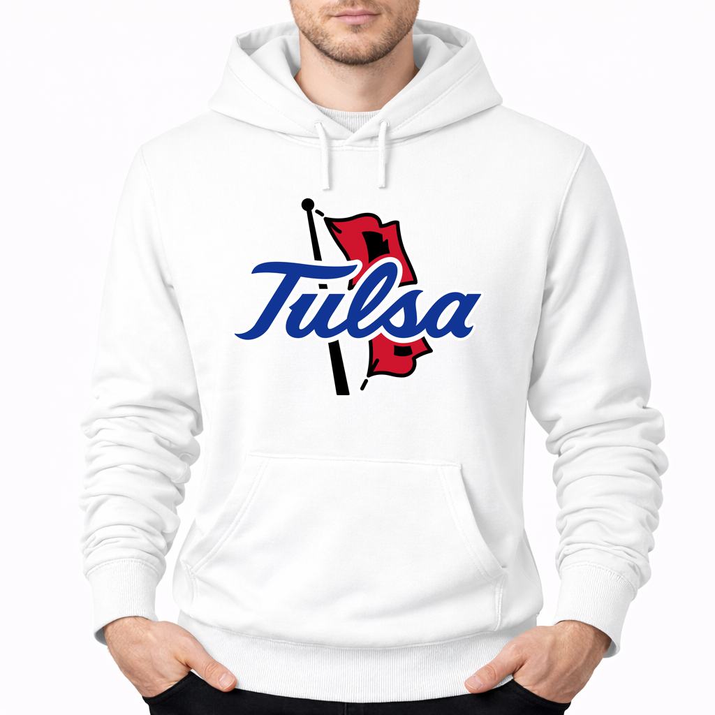 Men's Tulsa Golden Hurricane Pullover Hoodie - White