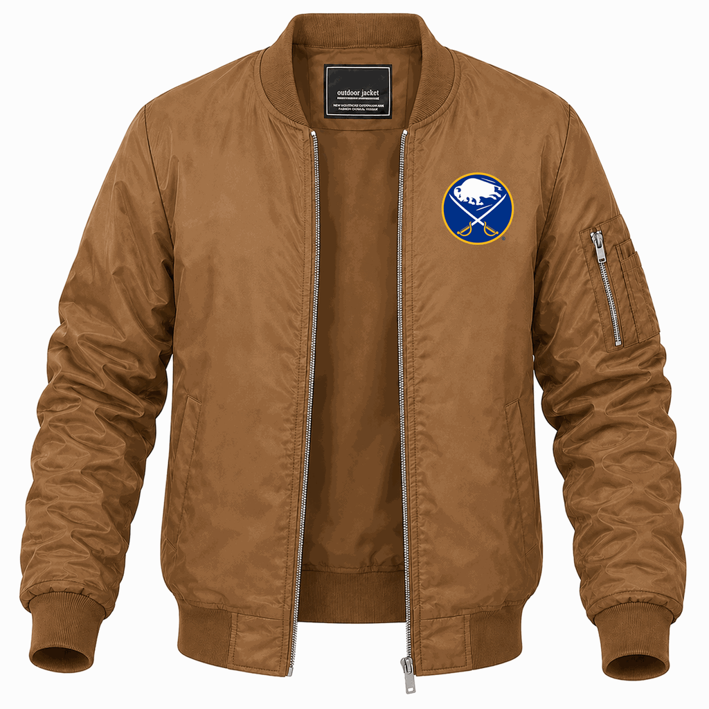 Men's Buffalo Sabres Lightweight Bomber Jacket - Brown