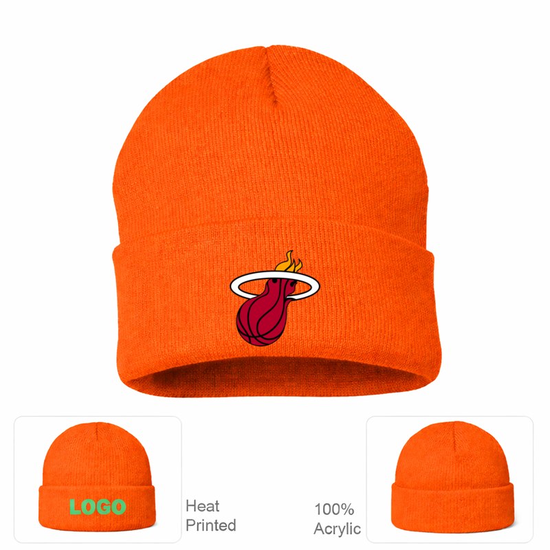 Miami Heat Orange Beanie Hat