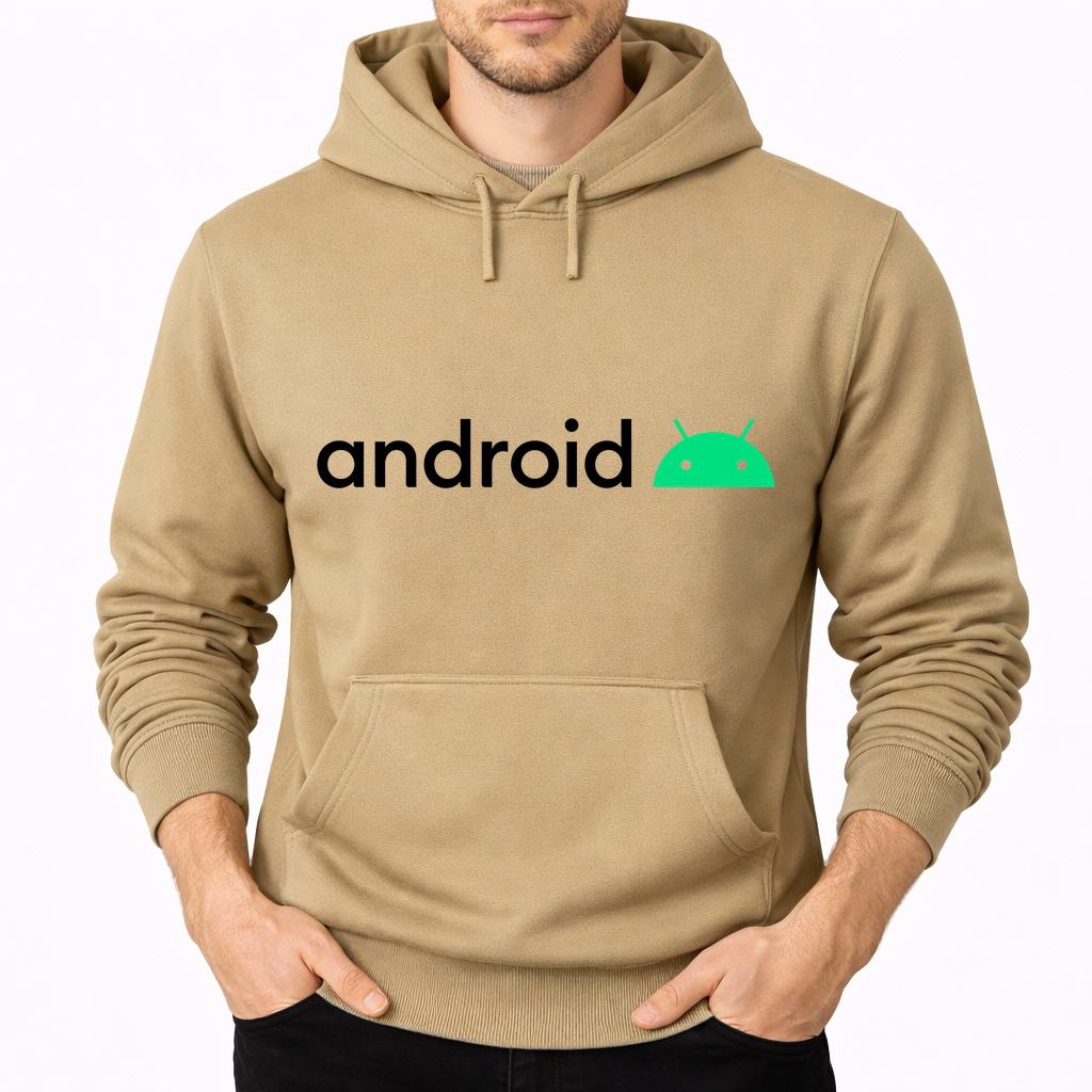 Men's Android Pullover Hoodie - Tan