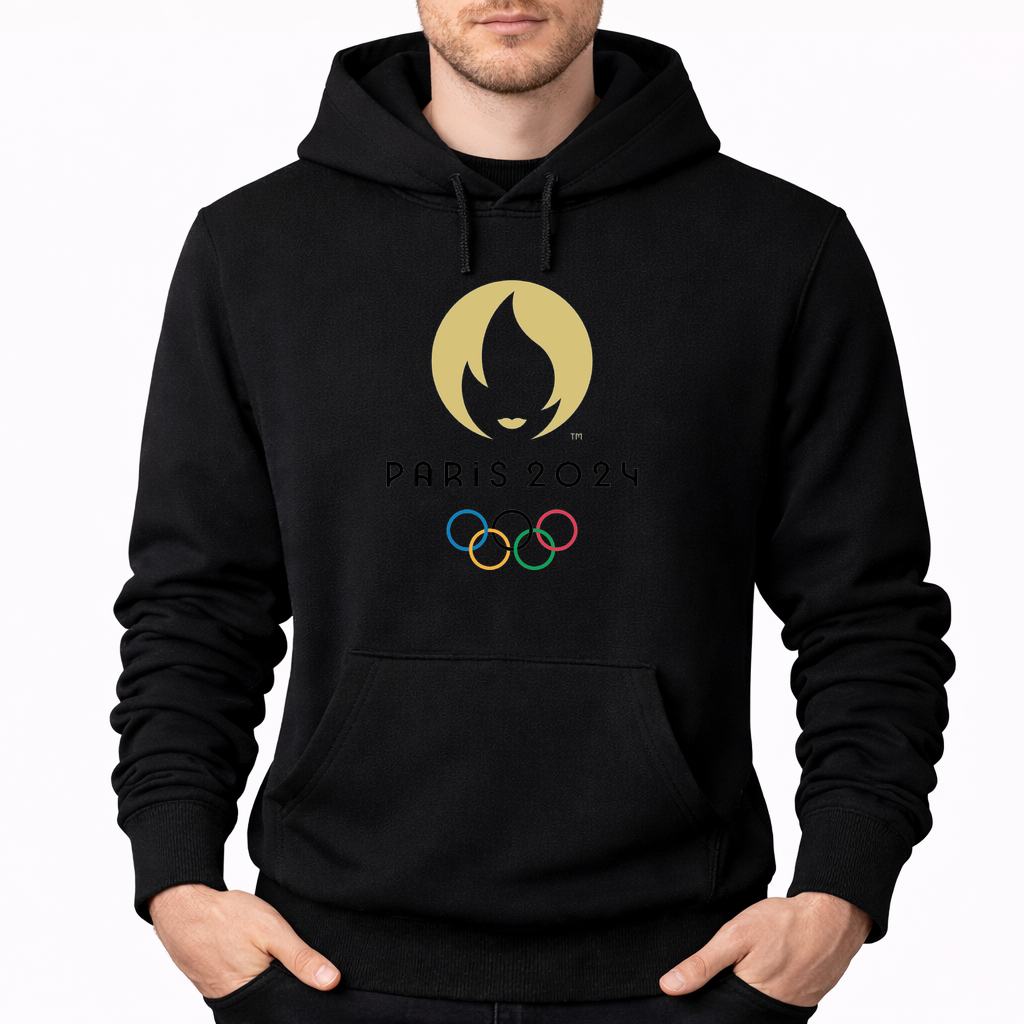 Men's Olympics 2024 Pullover Hoodie - Black