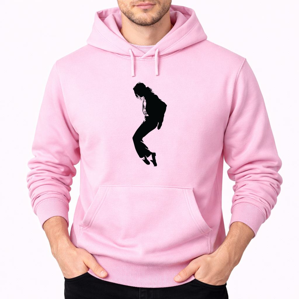 Men's Michael Jackson Pullover Hoodie - Pink