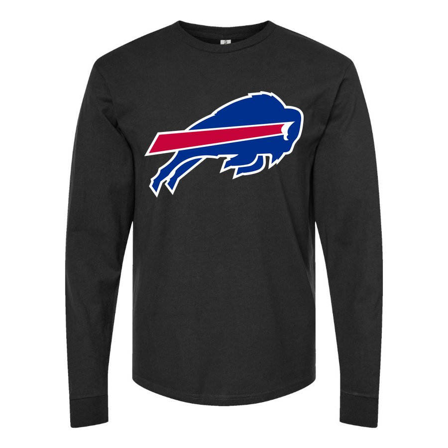 Men's Buffalo Bills Long sleeves Cotton Blend T-Shirt - Black