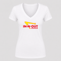Women's In-N-Out Burger V Neck T-Shirt in white