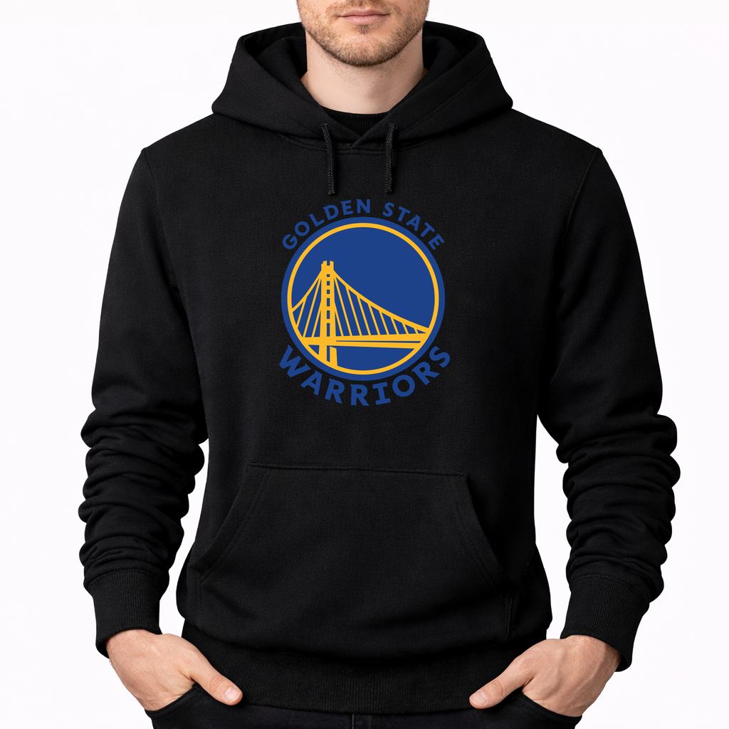 Men's Golden State Warriors Blue Pullover Hoodie - Black