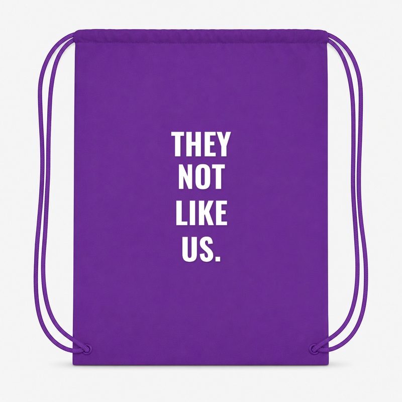They Not Like US Drawstring Bag - Purple