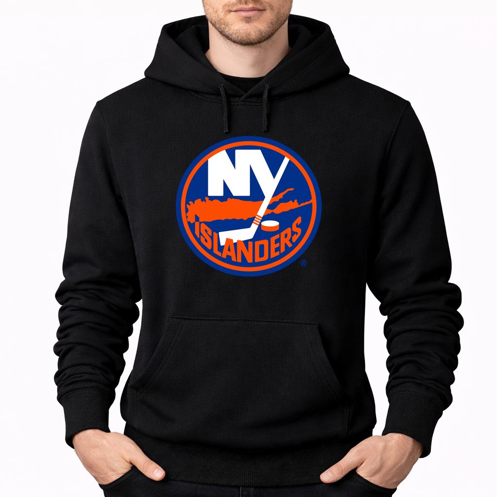 Men's New York Islanders Pullover Hoodie - Black