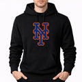 Men's New York Mets Pullover Hoodie - Black