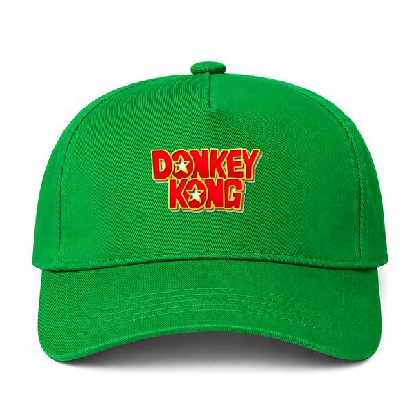 Donkey Kong Logo Green Dad Baseball Cap Hat