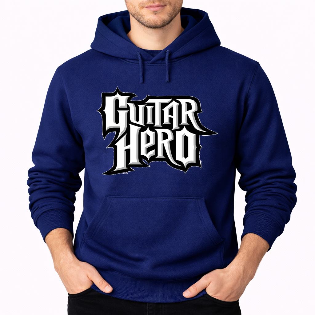 Men's Guitar Hero Pullover Hoodie - Navy