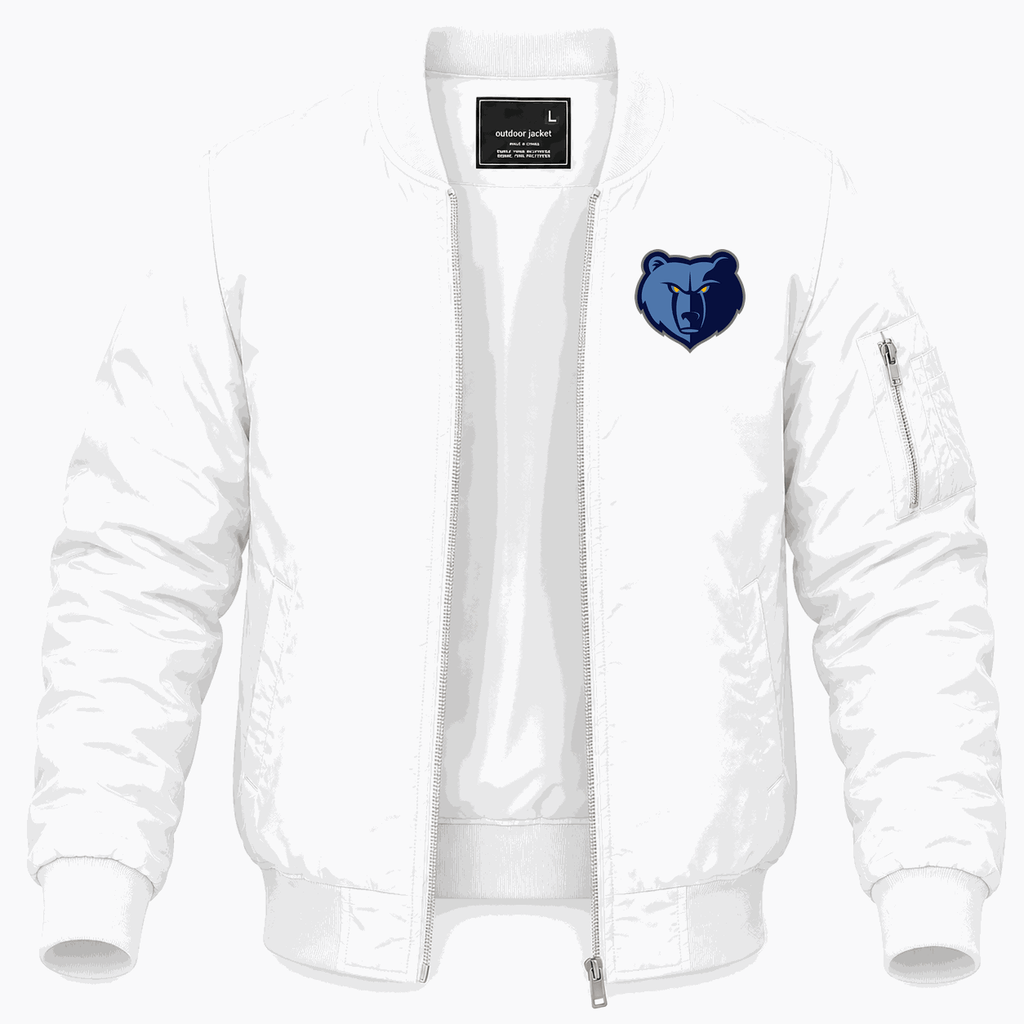 Men's Memphis Grizzlies Lightweight Bomber Jacket - White