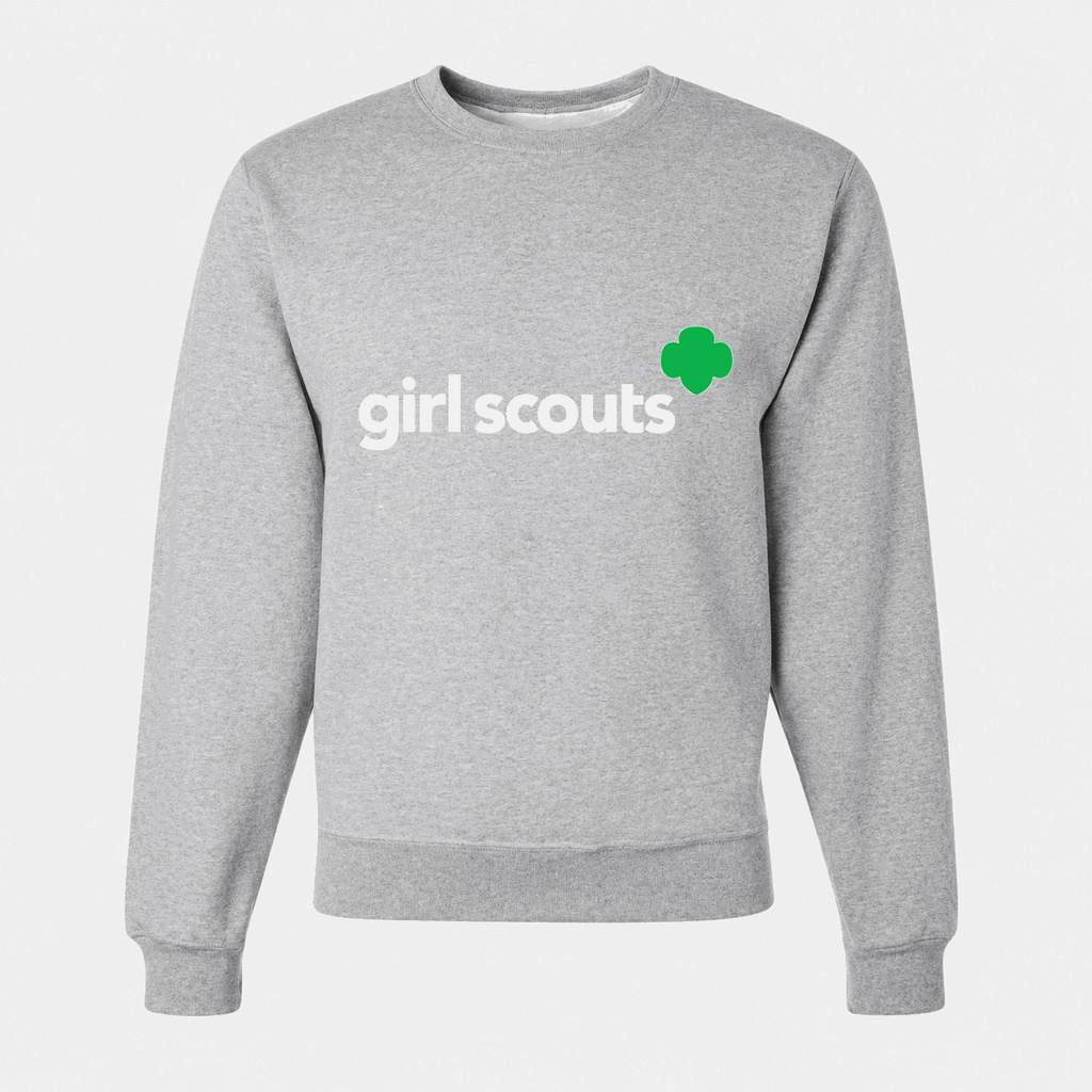 Men's Girl Scouts White Logo Crewneck Sweatshirt - Gray