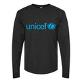 Men's UNICEF-logo-1536x864 Long sleeves Cotton Blend T-Shirt - Black
