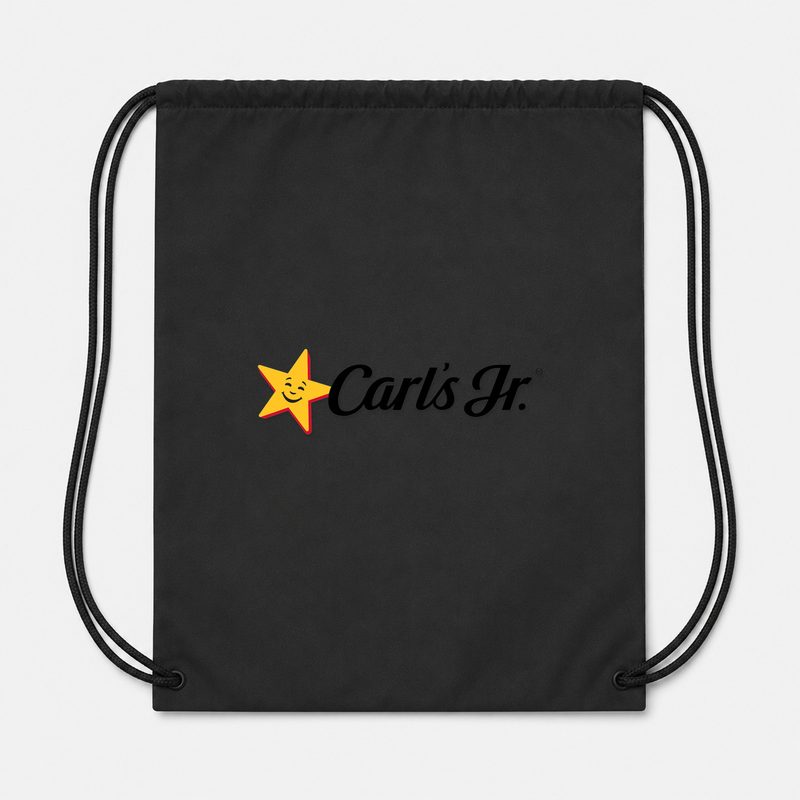Carls Jr Drawstring Bag - Black