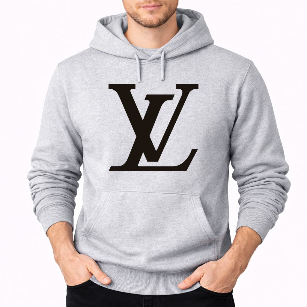 Men's Louis Vuitton Pullover Hoodie - Gray