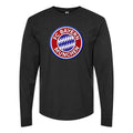 Men's FC Bayern Munich Soccer Embroidery Logo Long sleeves Cotton Blend T-Shirt - Black