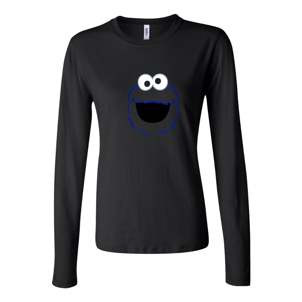 Women's Cookie Monster Long Sleeve T-Shirt - Black