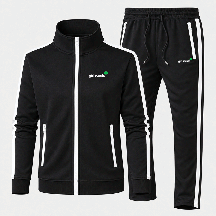 Girl Scouts White tracksuit in Black