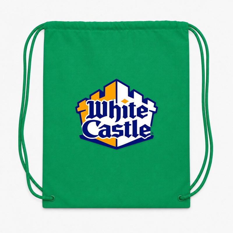 White Castle Drawstring Bag - Green