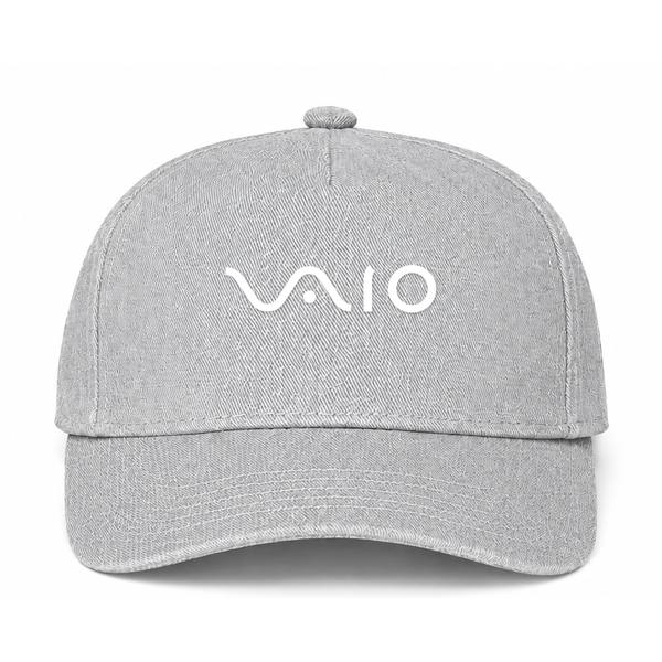 Sony VAIO White Logo Gray Dad Baseball Cap Hat