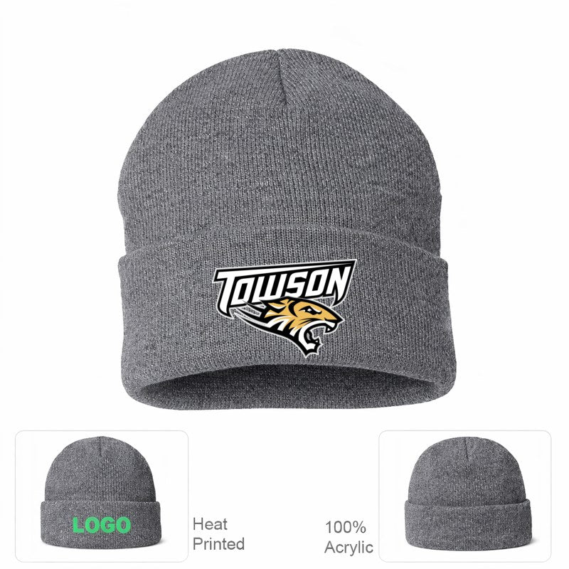 Towson Tigers Grey Beanie Hat