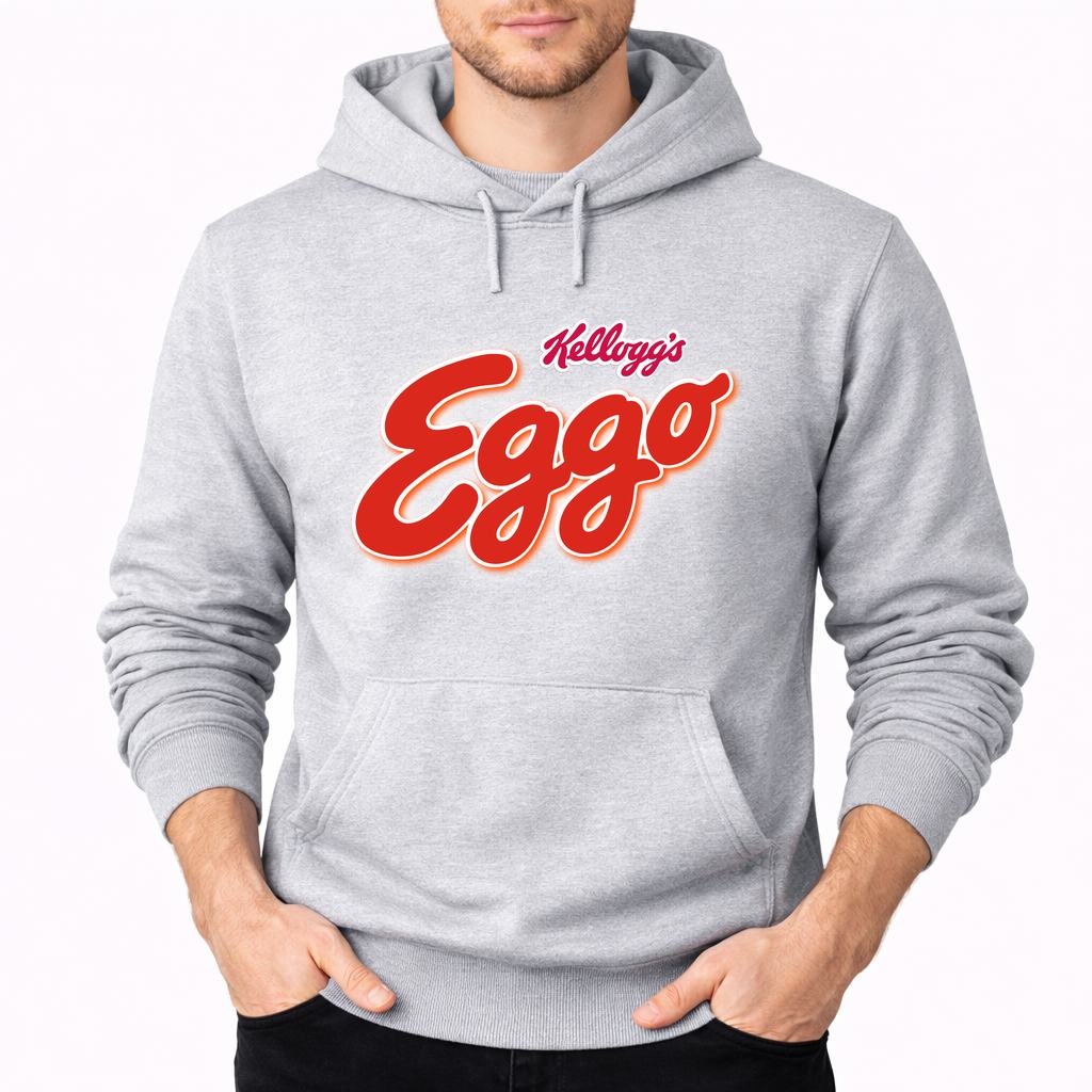 Men's Eggo Kelloggs Food Pullover Hoodie - Gray