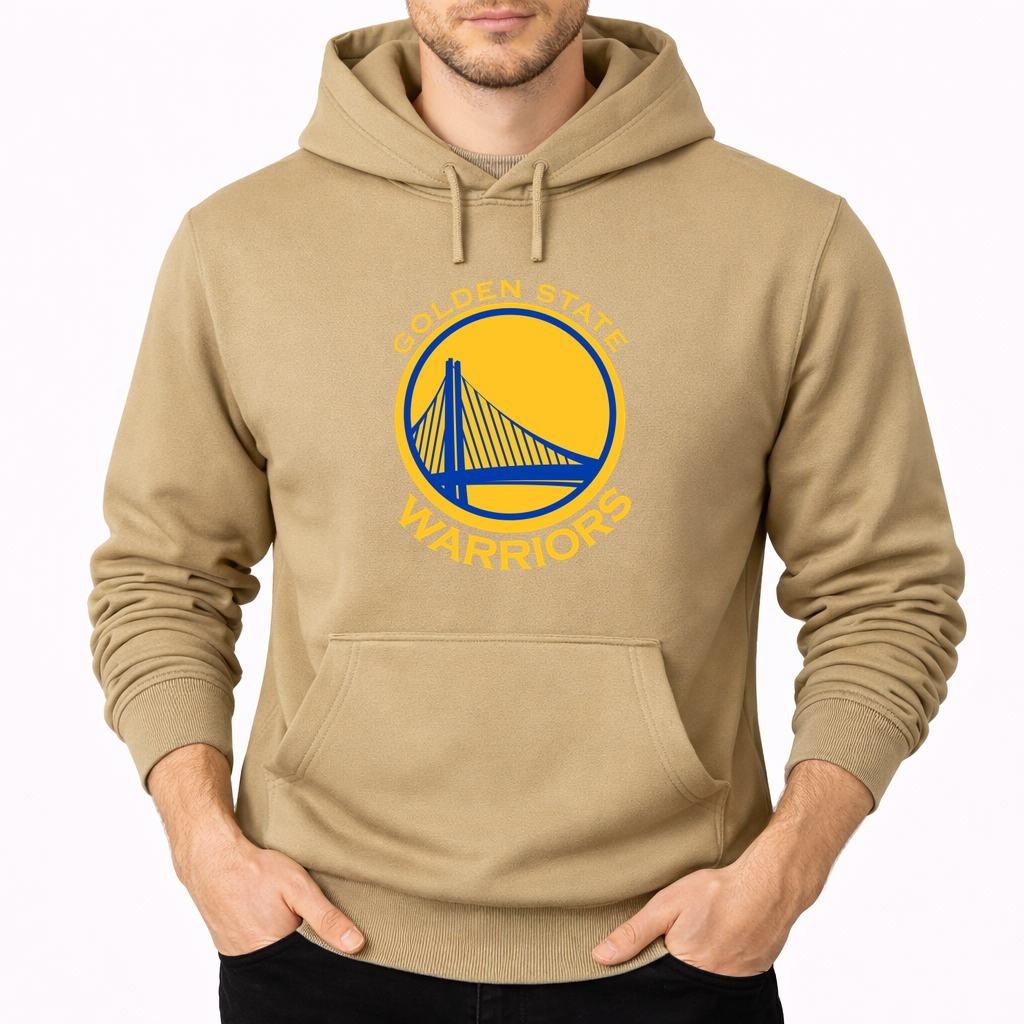 Men's Golden states warrior yellow Pullover Hoodie - Tan