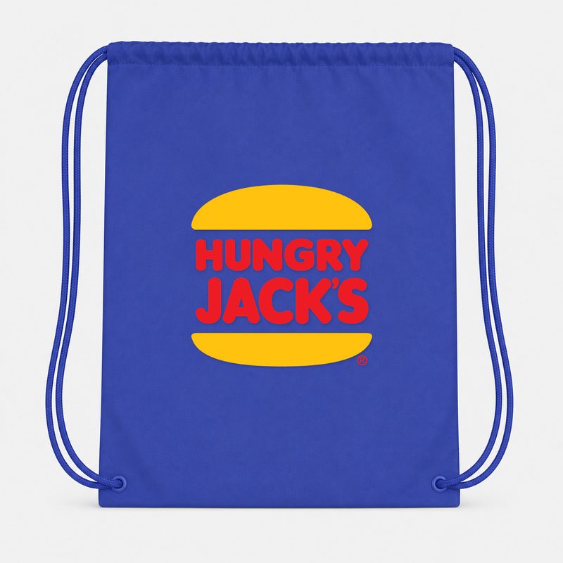 Hungry Jacks Drawstring Bag - Blue